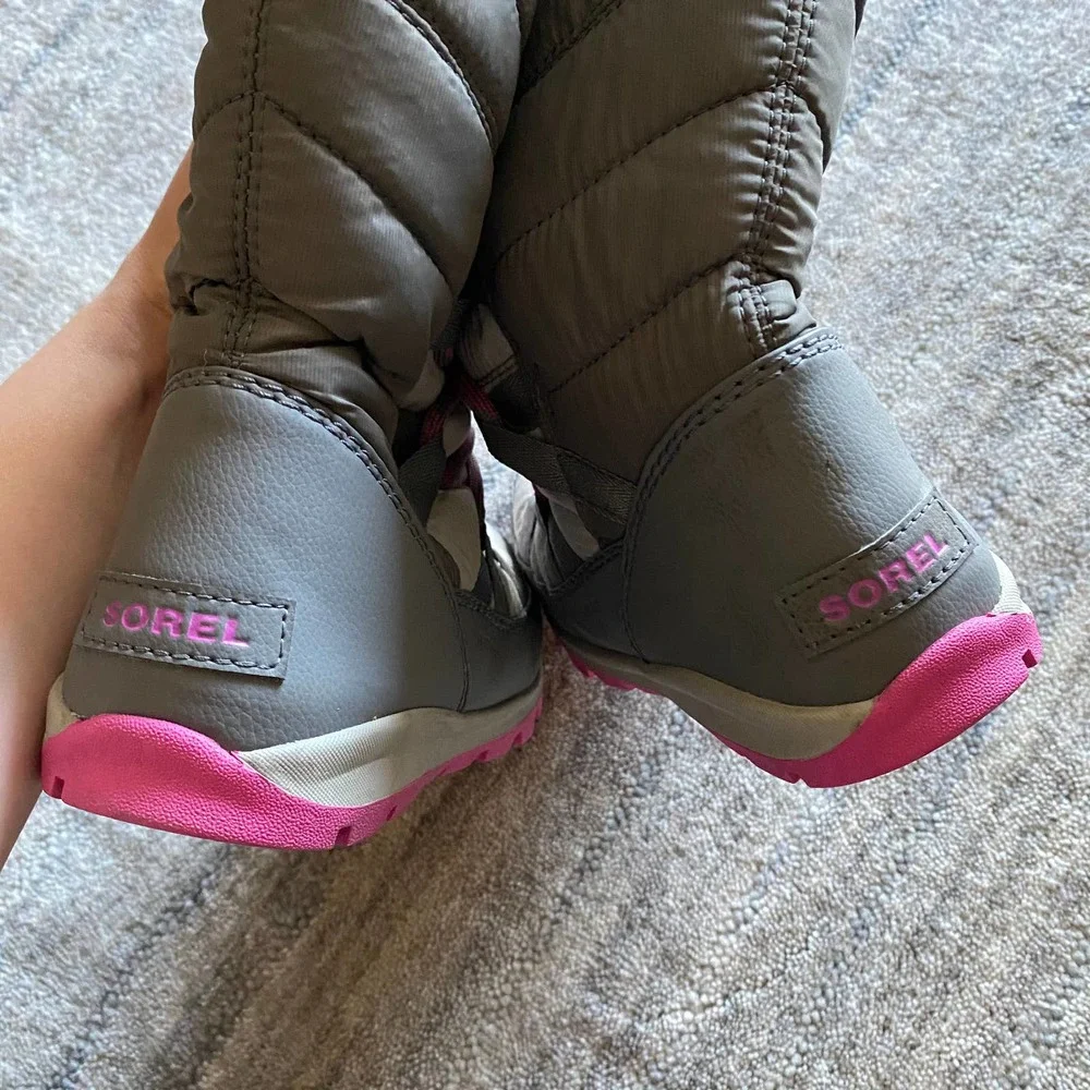 Sorel Whitney Lace NY1895 Pink Ice Tall Boot Y6 - Picture 7 of 8